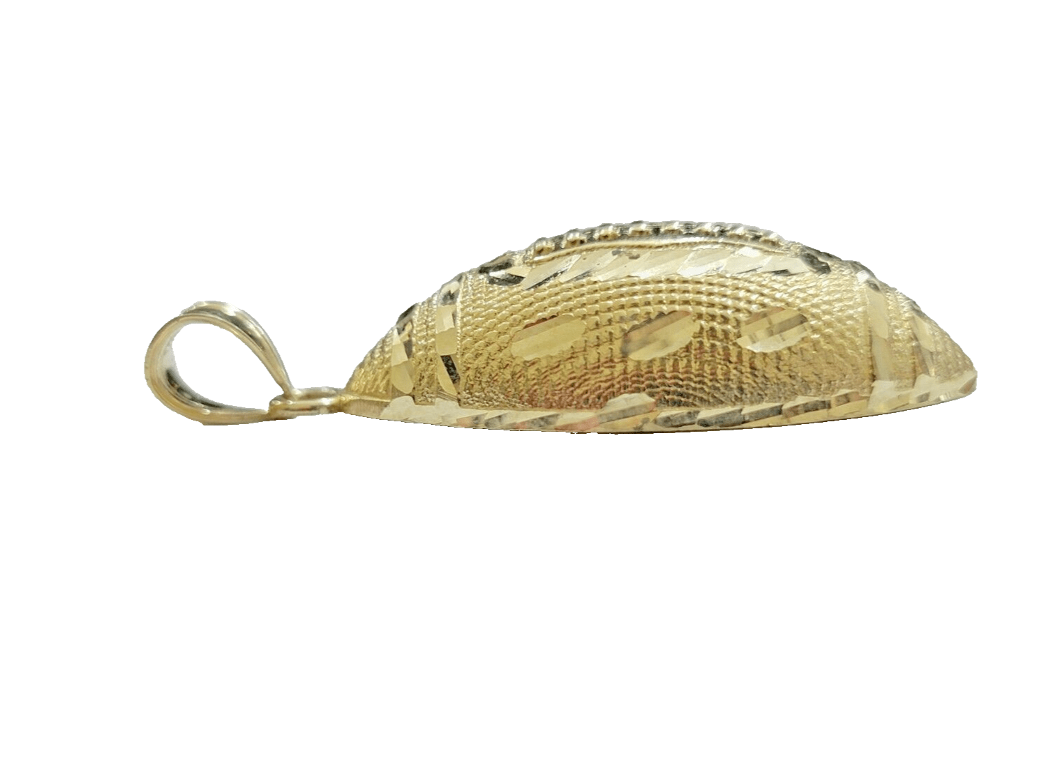 Real 10k Yellow Gold American Football Charm 2" Inch Pendant 10kt For Chain SALE - GoldenlinQ